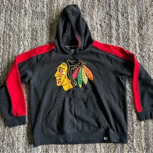 2000s NHL Chicago Blackhawks Black/Red Hoodie